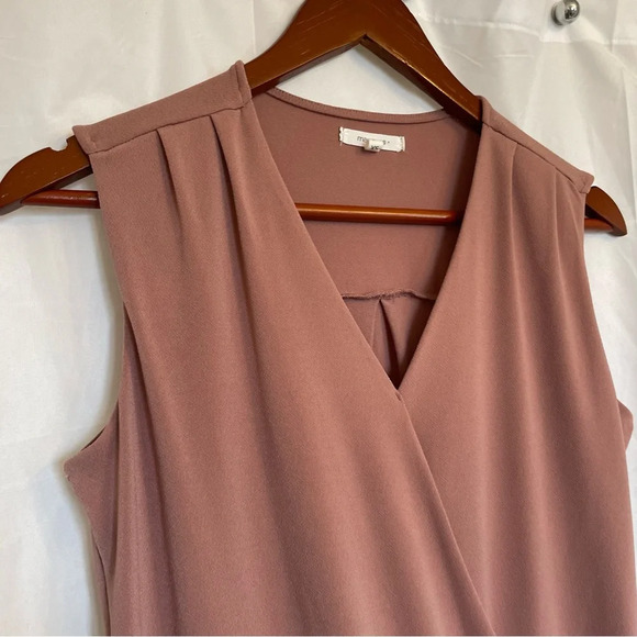 MAURICES Women’s Pink Mauve Sleeveless Blouse V Neck Size XS - Picture 4 of 9